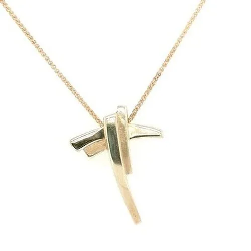 9ct Gold Matt & Polished Cross