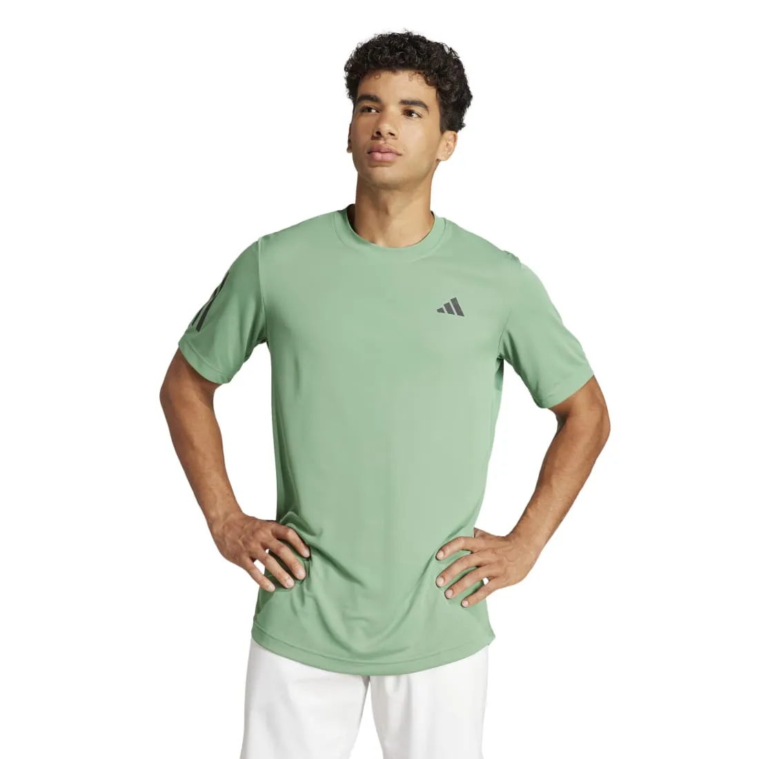 Adidas Club 3- Stripes Men's Tennis T-Shirt Green