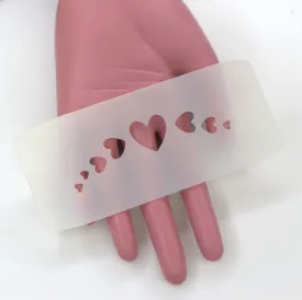 Airbrush Tattoo Stencil - Just Hearts Band