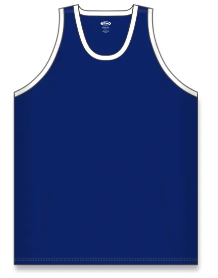 Athletic Knit (AK) B1325M-216 Mens Navy/White League Basketball Jersey