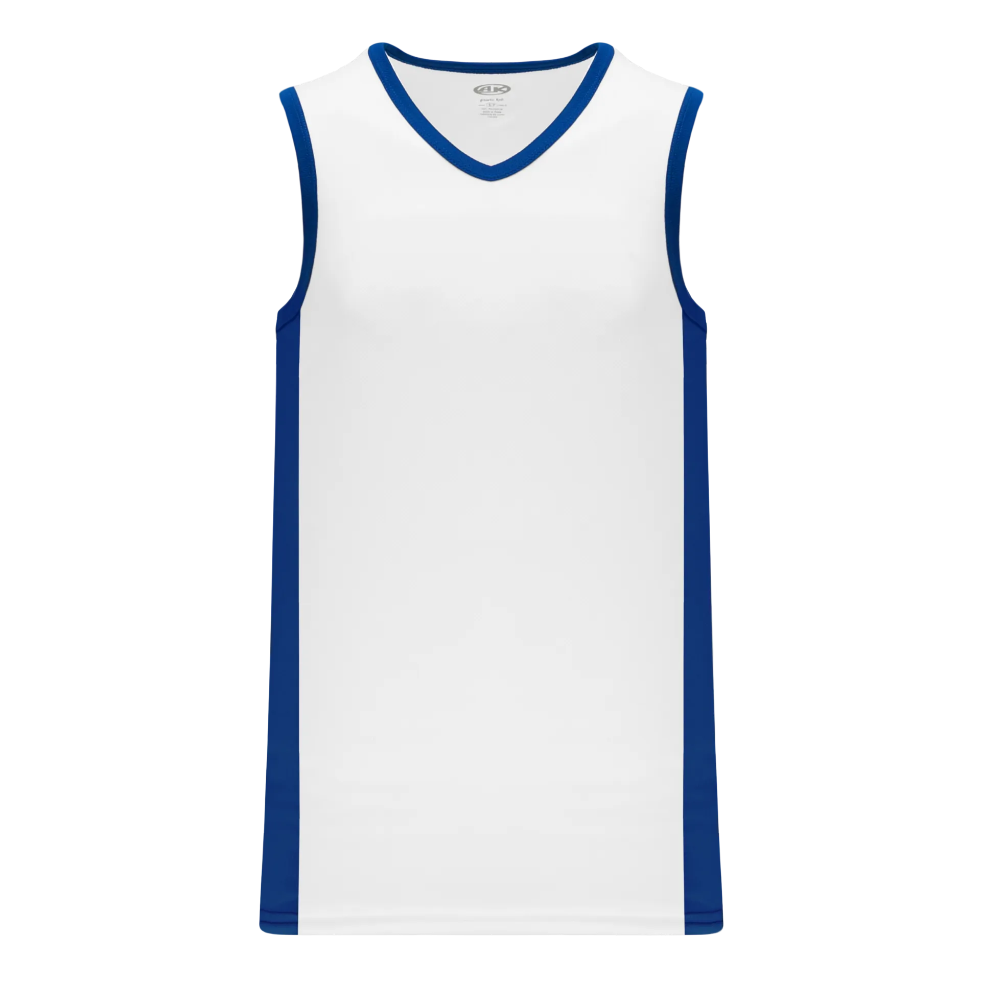 Athletic Knit (AK) B2115L-207 Ladies White/Royal Blue Pro Basketball Jersey