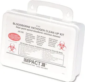 Bloodborne Pathogen Clean-Up Kit In Plastic Case Wall-Mountable