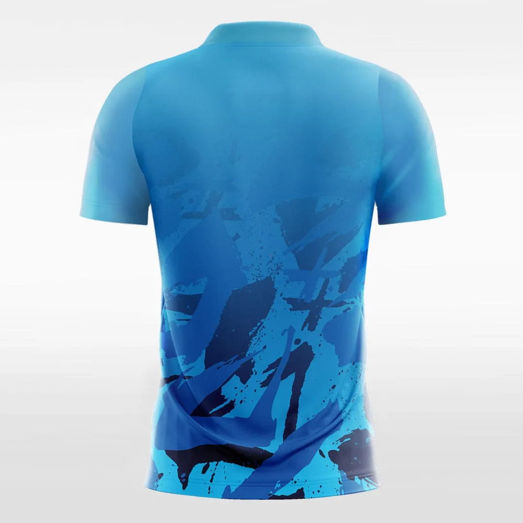 Blue Ink Painting - Kids Custom Soccer Jerseys Design