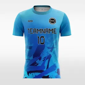 Blue Ink Painting - Kids Custom Soccer Jerseys Design