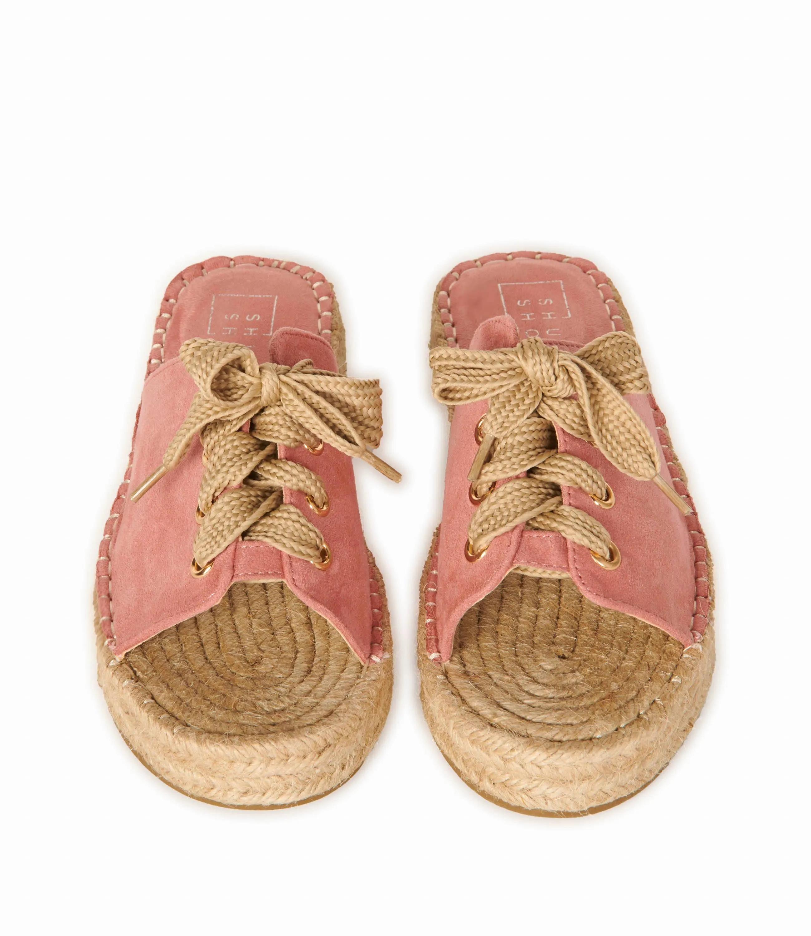 Boardwalk Pink Suede Lace Up Espadrille Sandals