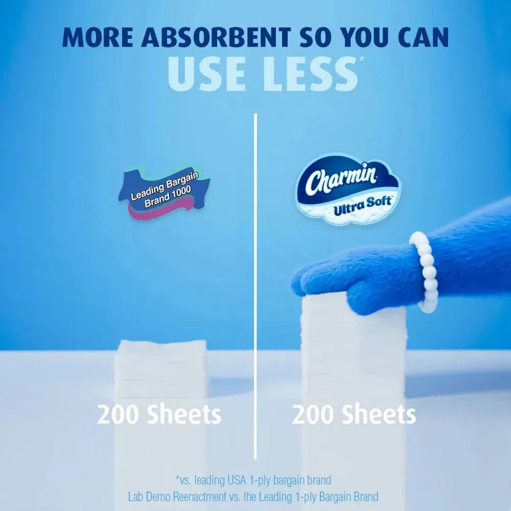 Charmin Ultra Soft Toilet Paper 24 Super Mega Rolls, 336 Sheets per Roll, 8064 Total Sheets