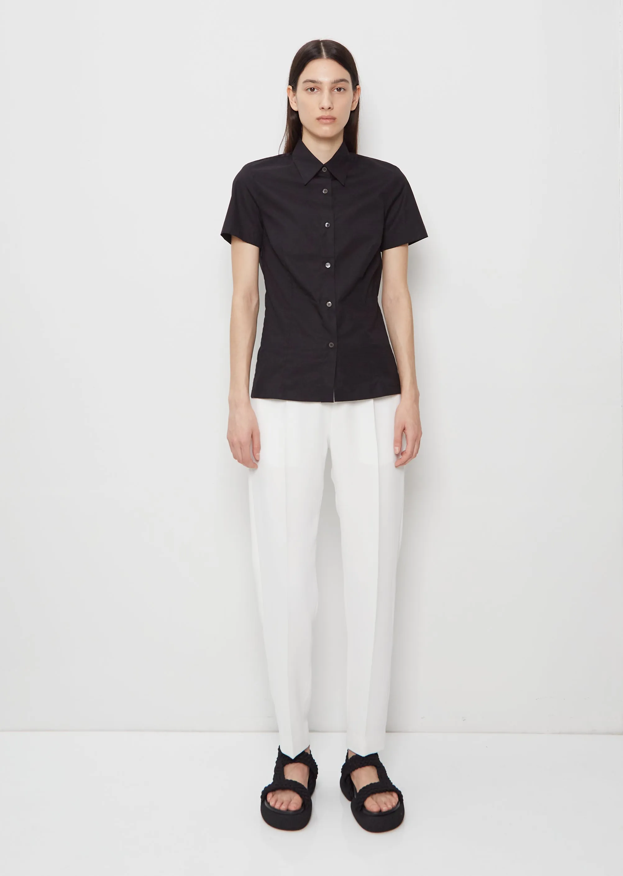 Cloudy Cotton Shirt — Black