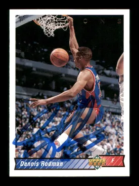 Dennis Rodman Autographed 1992-93 Upper Deck Card #242 Detroit Pistons SKU #190491