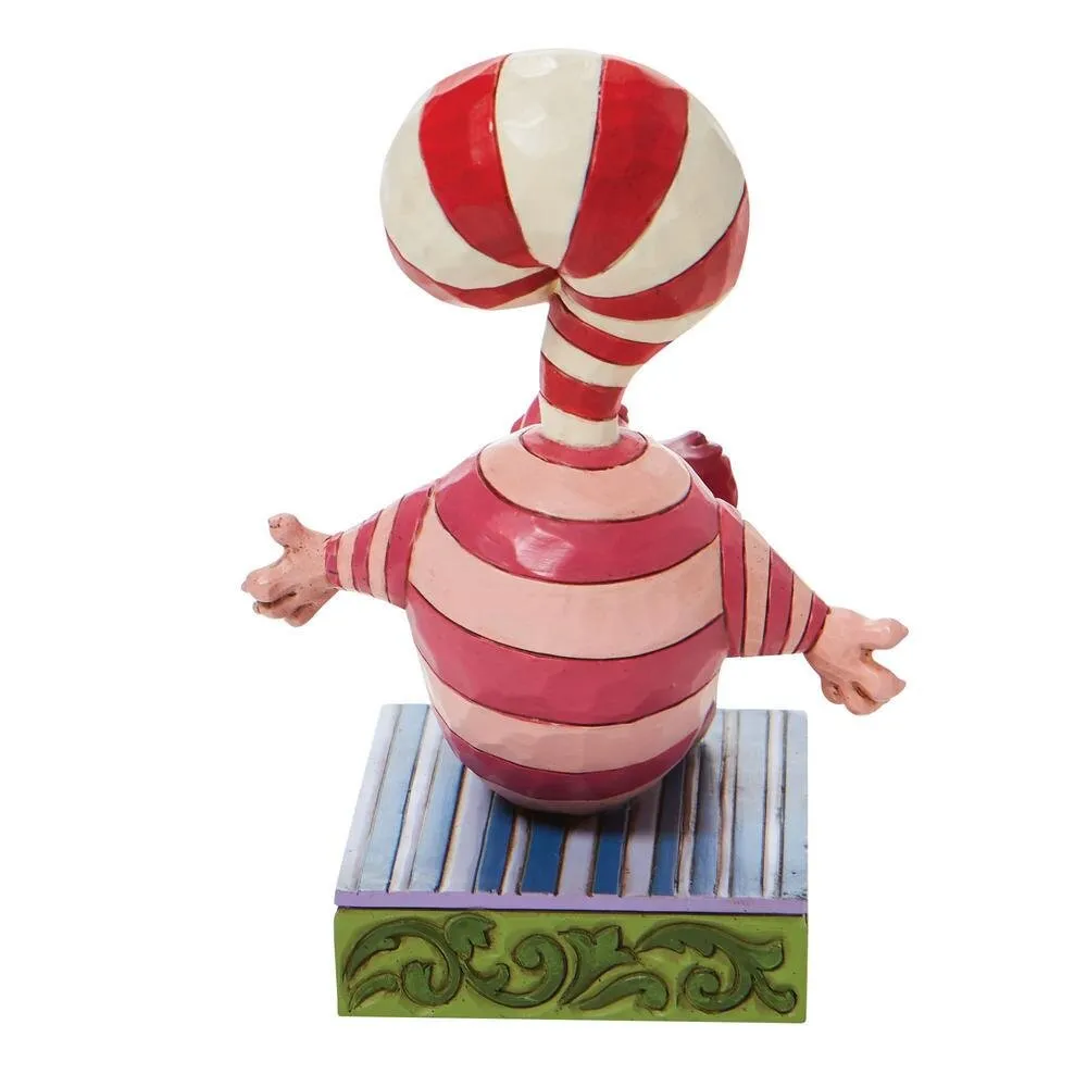 Enesco: Enesco Disney Traditions Cheshire Candy Cane Tail Alice in Wonderland Statue