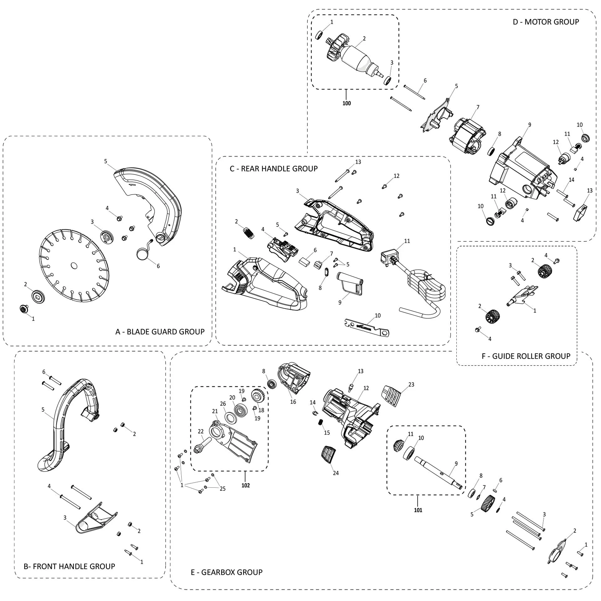 Evolution R230DCT Spare Parts