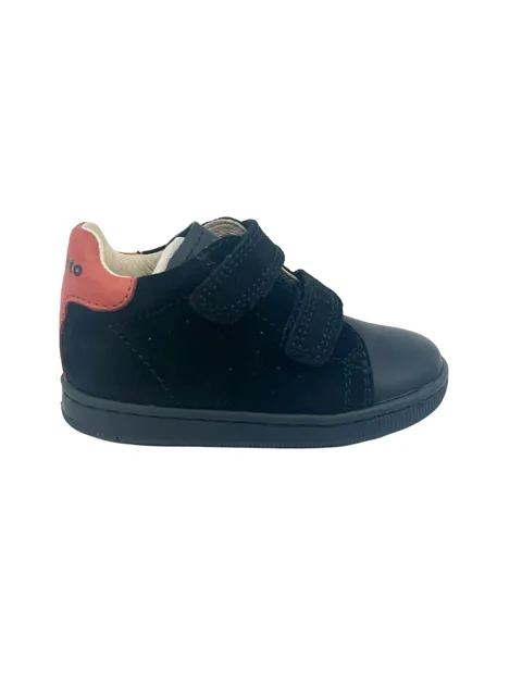 Falcotto Black Suede Double Velcro Sneaker - Adam