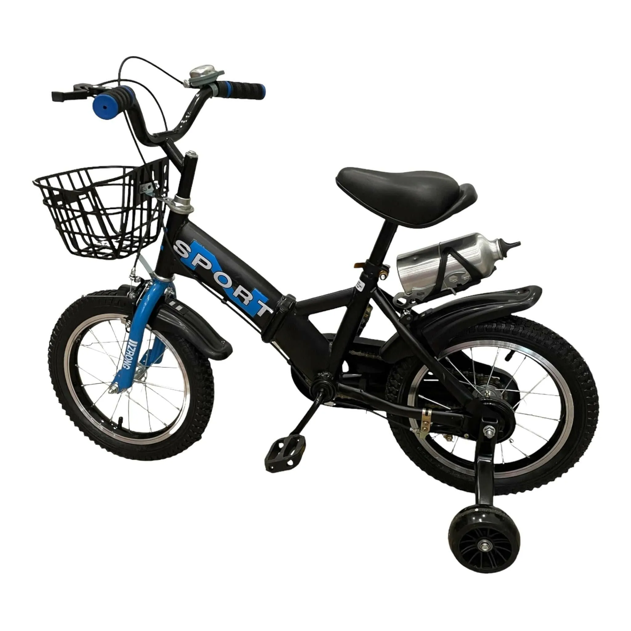 Foldable Bike Blue 14 Inch With A Water Bottle Holder