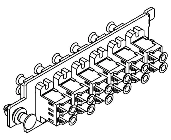 High Density Fiber Adapter Panel, Single Mode, 6 LC Duplex Couplers