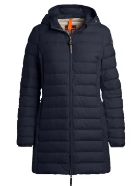 Irene 3/4 Long Puffer Coat in Navy Blue