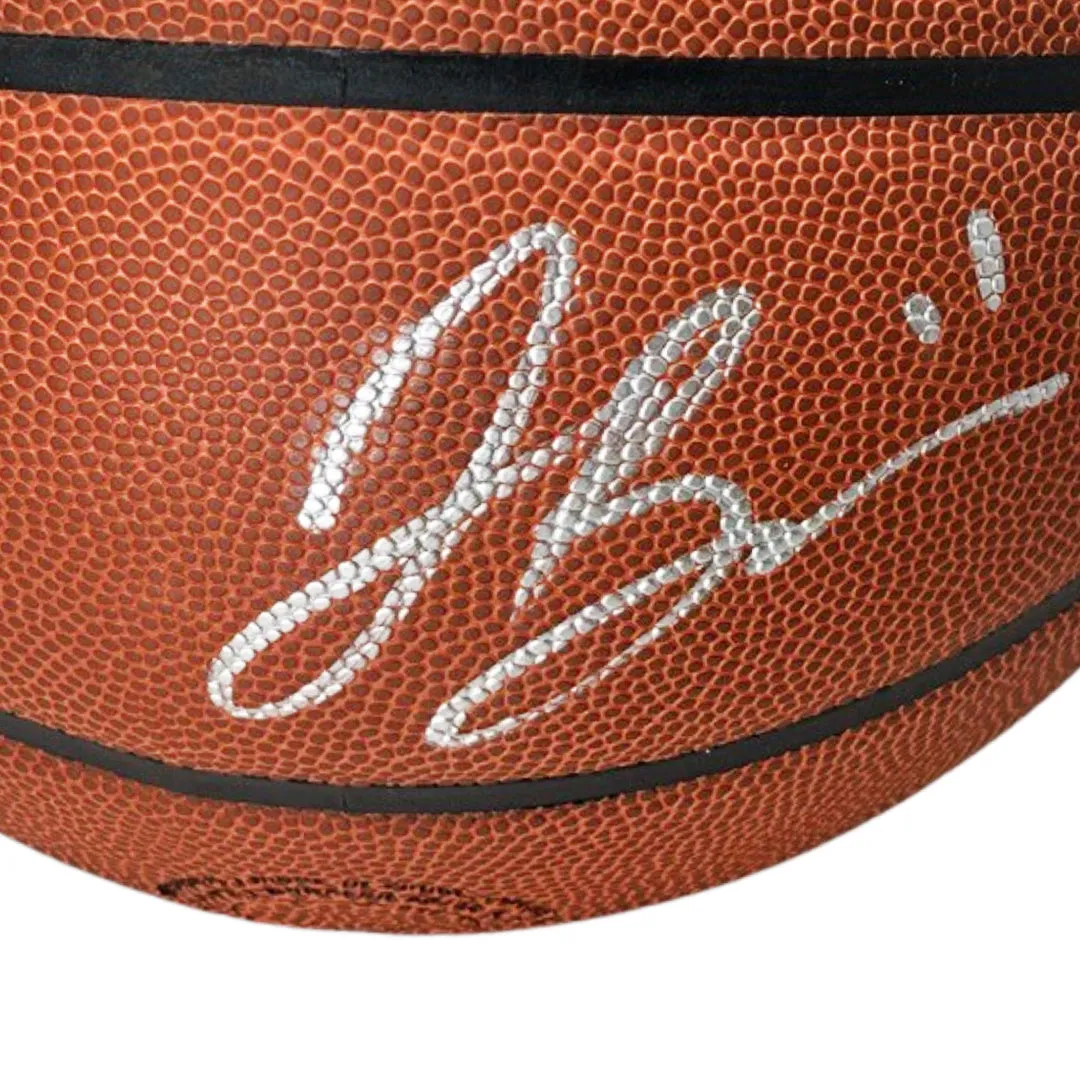 Jalen Brunson Signed New York Knicks Wilson NBA Team Logo Basketball (JSA)