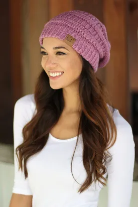 Knit Lavender Beanie