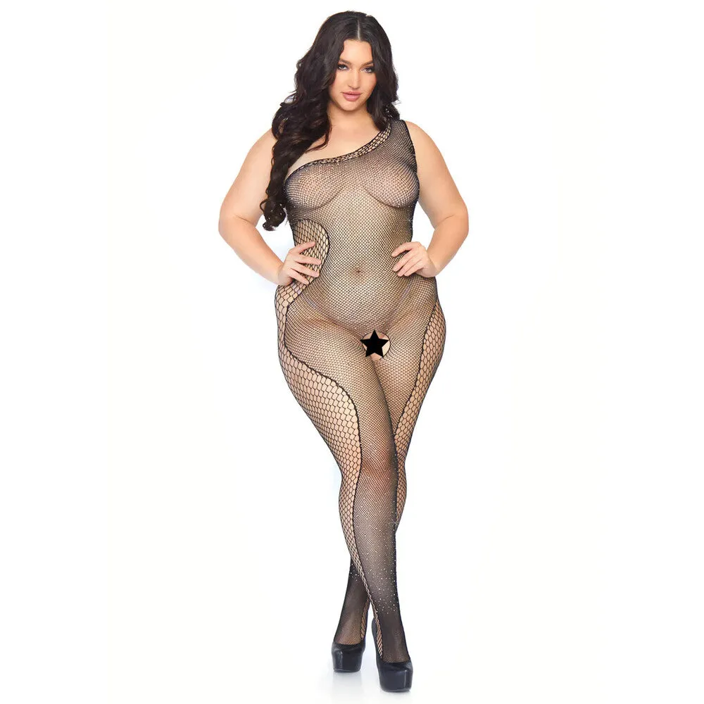 Leg Avenue Crystalized Bodystocking Plus Size 14 To 18