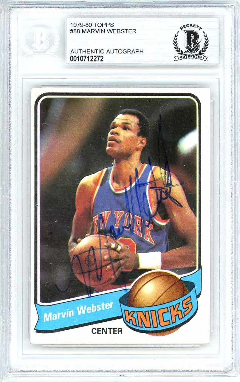 Marvin Webster Autographed 1979-80 Topps Card #88 New York Knicks Beckett BAS #10712272