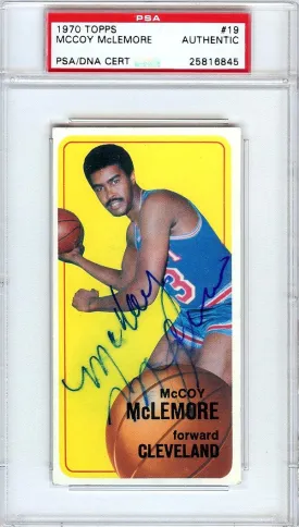 McCoy McLemore Autographed 1970 Topps Card #19 Cleveland Cavaliers PSA/DNA #25816845