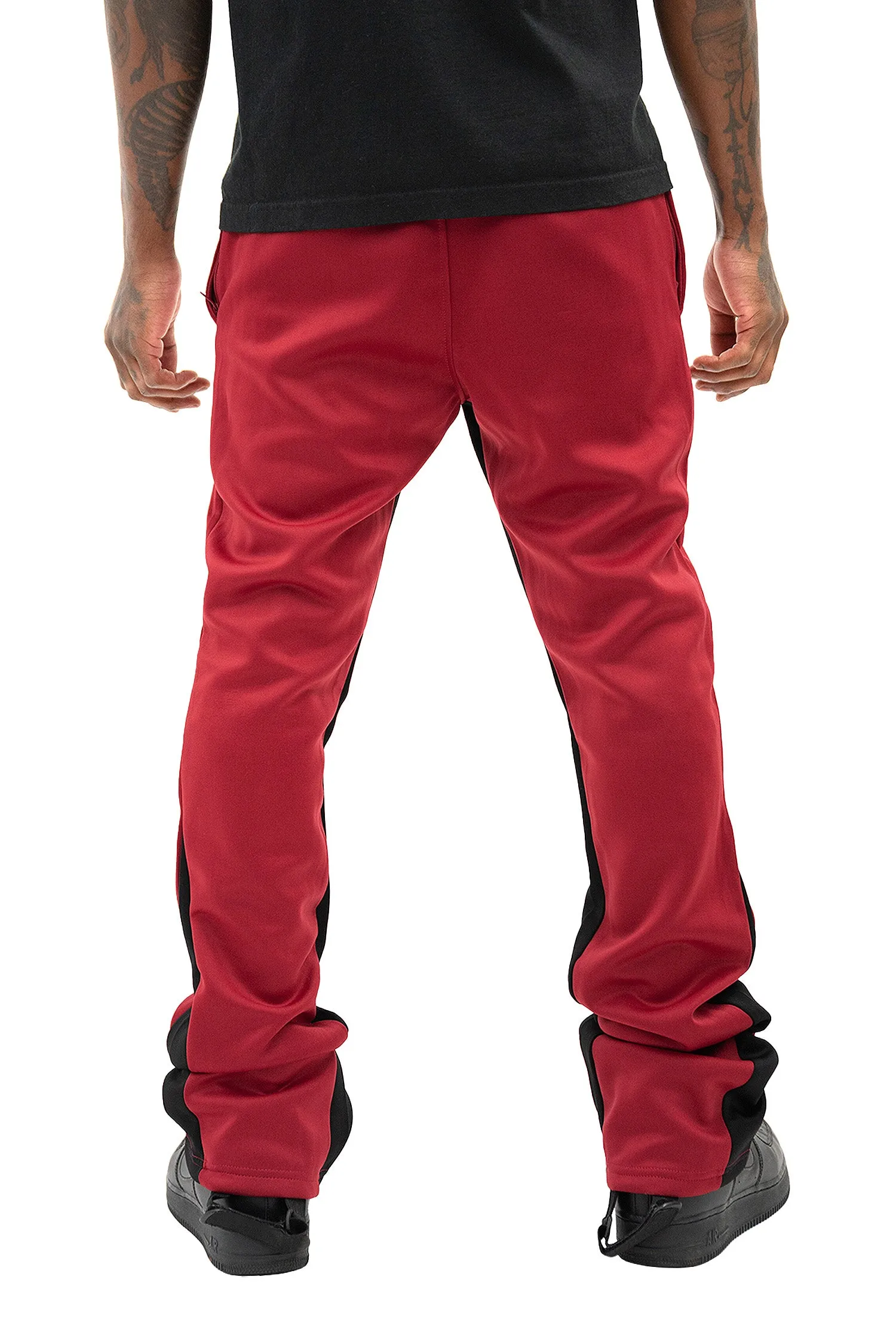 Men's Striped Stacked Flared Track Pants