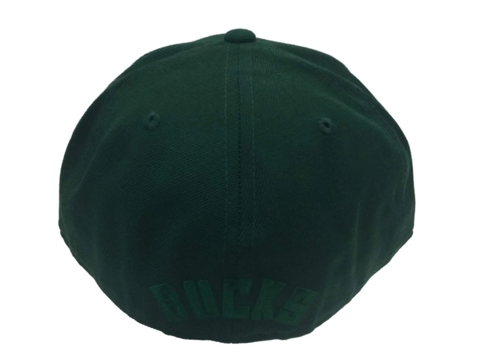 Milwaukee Bucks Adidas Green Structured Fitted Flat Bill Hat Cap (7 3/8)