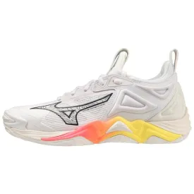 Mizuno Women's Wave Momentum 3 - Snow White/ High Vis Pink