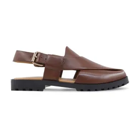 Newsy - Men's Reddish Brown Calf Leather Sandal