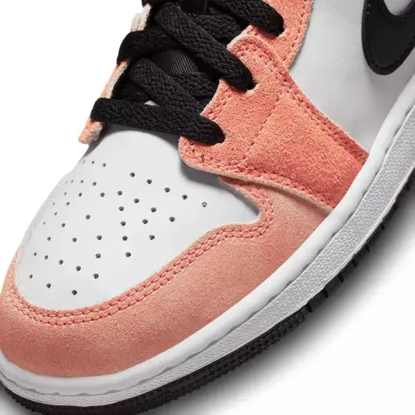 Nike Kid's Air Jordan 1 Mid SE Shoes - Magic Ember / White / Black / Sundial