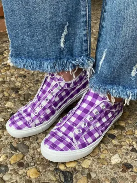 Purple and White Checked Babalu by Corky’s