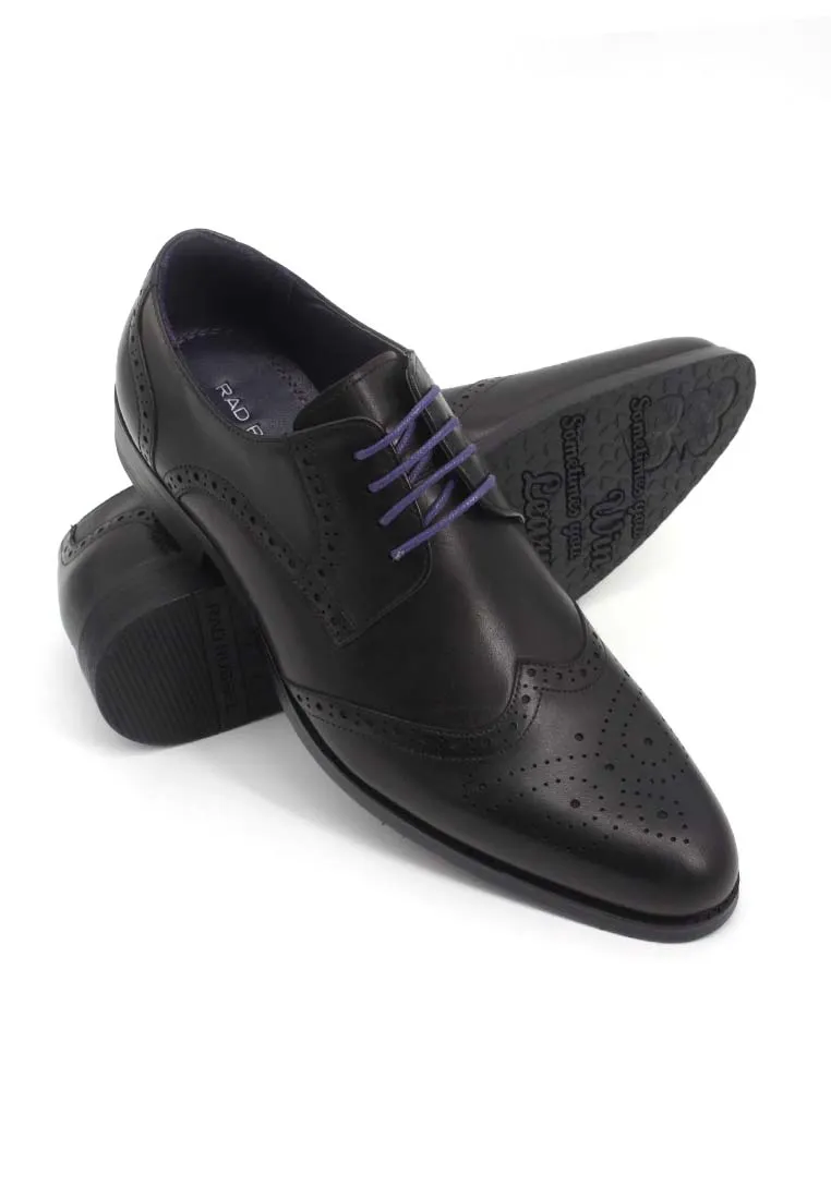 Rad Russel Lace-up Derbies with Wingtips - Black