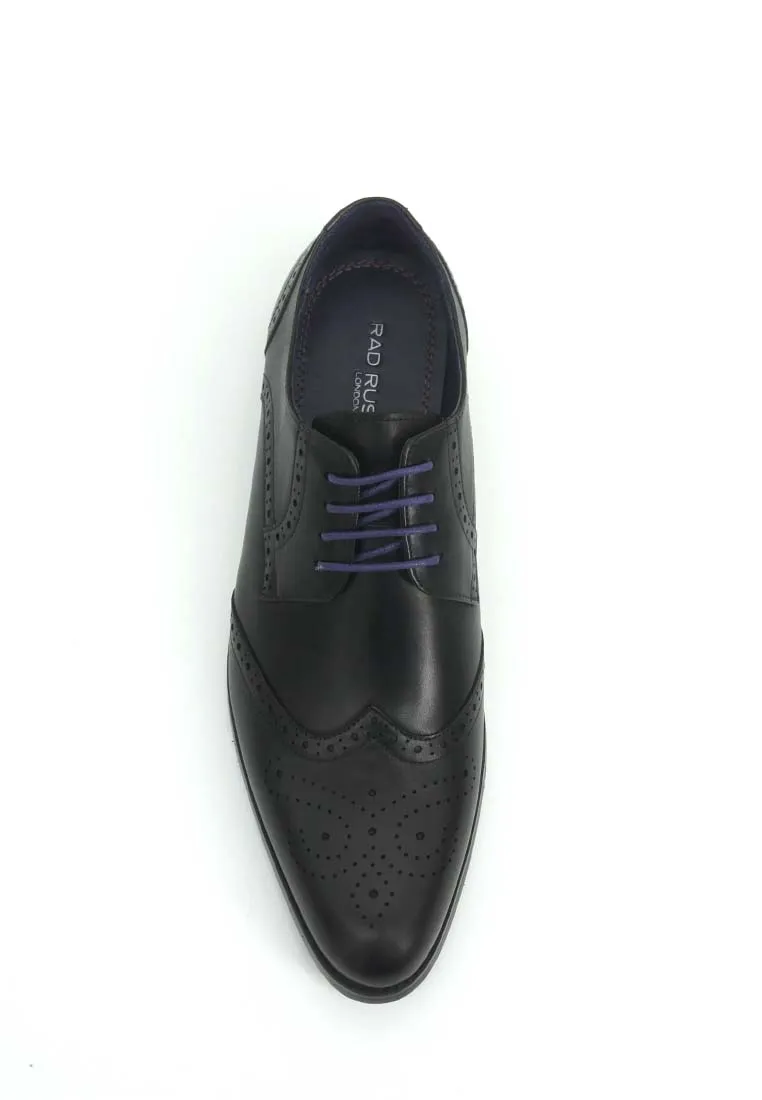 Rad Russel Lace-up Derbies with Wingtips - Black