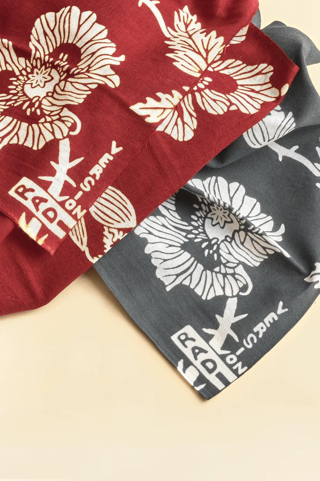 Radiall Badass Flower Bandana - Ink Black