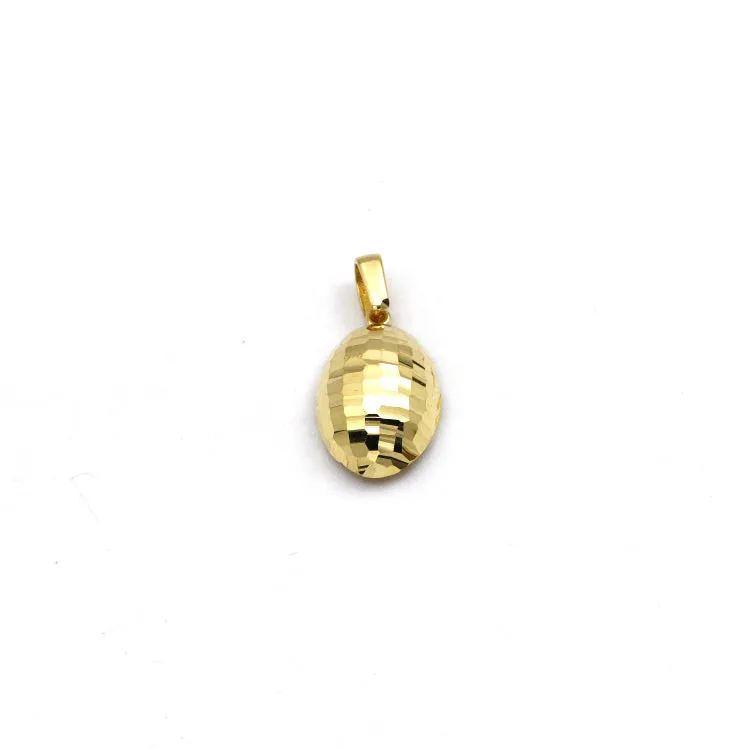 Real Gold Glittering Oval Pendant - Model 0374 P 1954