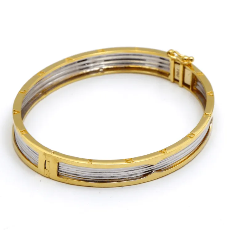 Real Gold GZBV 2 Color Bangle BLZ 0223 (SIZE 16) A BA1357