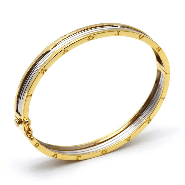 Real Gold GZBV 2 Color Bangle BLZ 0223 (SIZE 16) A BA1357