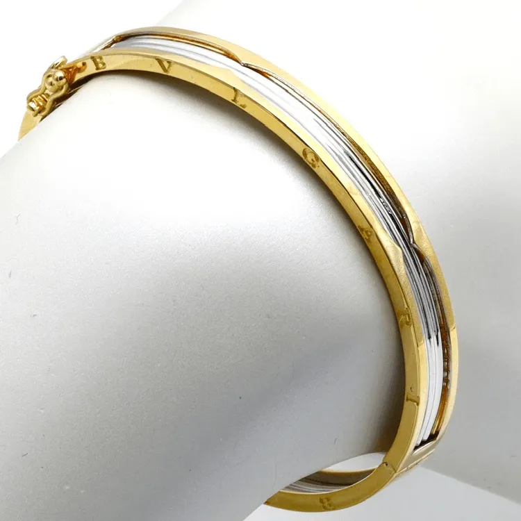 Real Gold GZBV 2 Color Bangle BLZ 0223 (SIZE 16) A BA1357