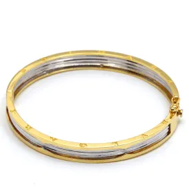 Real Gold GZBV 2 Color Bangle BLZ 0223 (SIZE 16) A BA1357