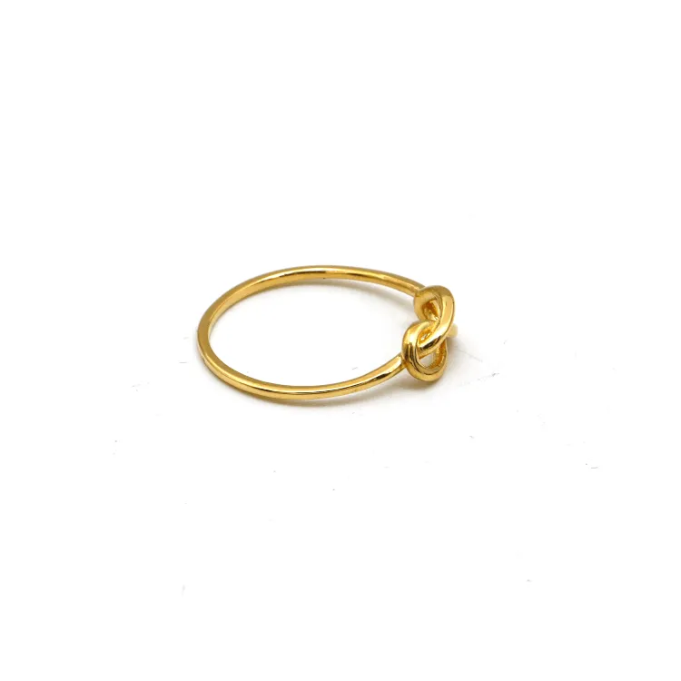 Real Gold Plain Knot Ring 6383 (SIZE 7.5) R2077