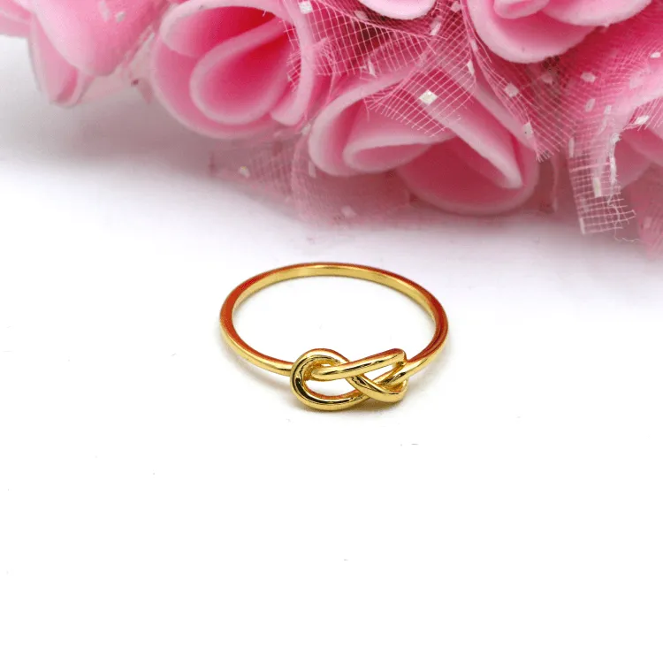 Real Gold Plain Knot Ring 6383 (SIZE 7.5) R2077