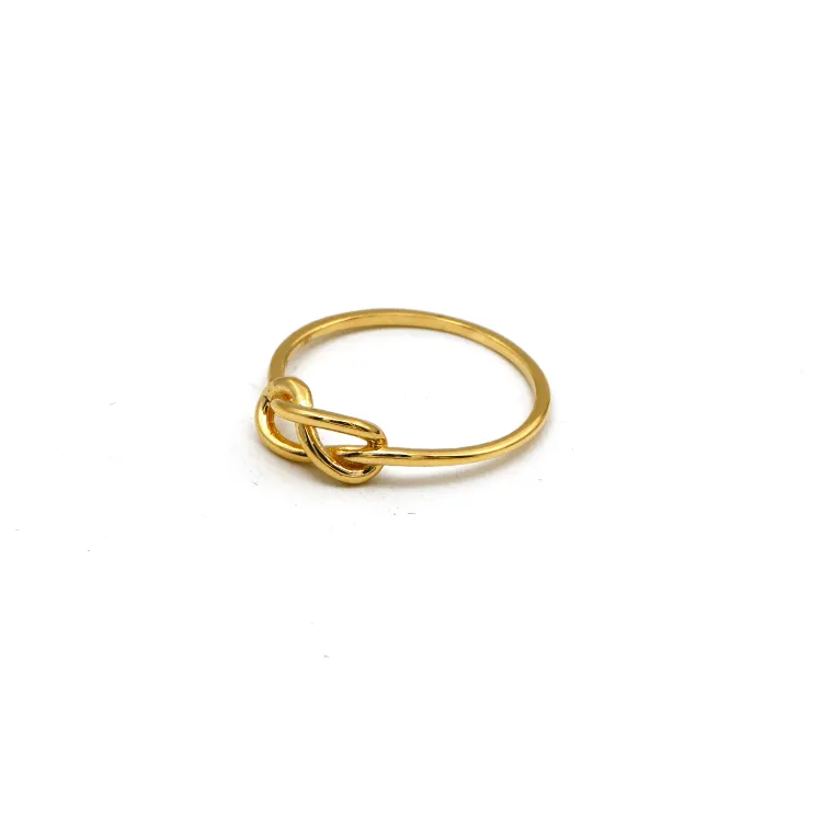 Real Gold Plain Knot Ring 6383 (SIZE 7.5) R2077