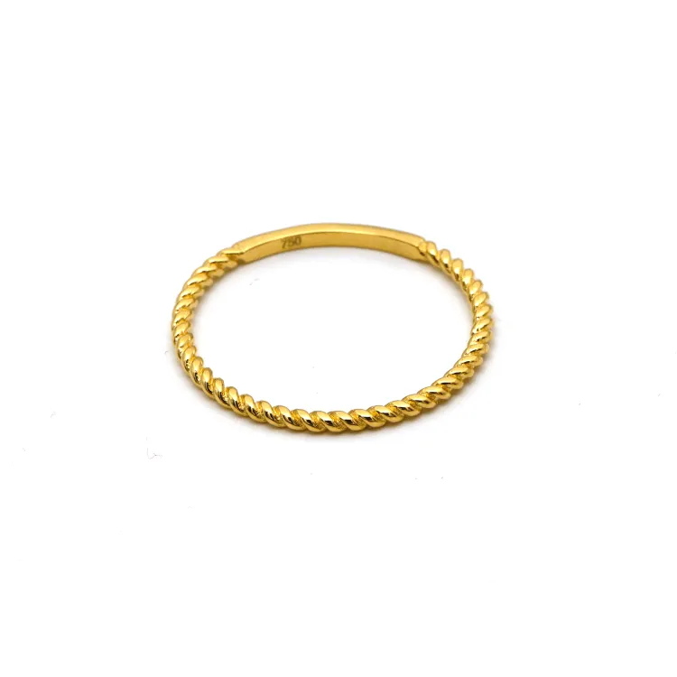 Real Gold Rope Twisted Ring 6590 (SIZE 5) R1734