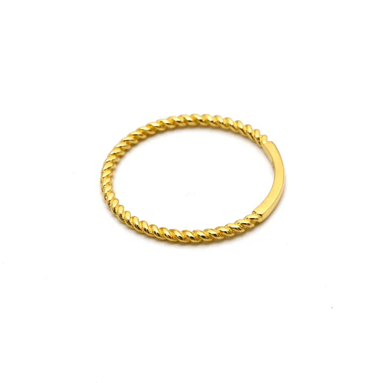 Real Gold Rope Twisted Ring 6590 (SIZE 5) R1734