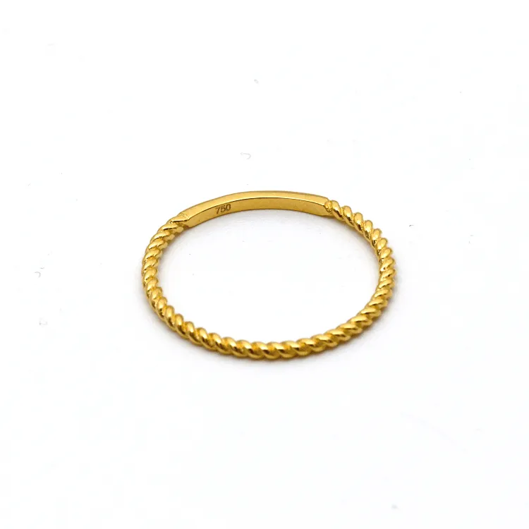 Real Gold Rope Twisted Ring 6590 (SIZE 5) R1734