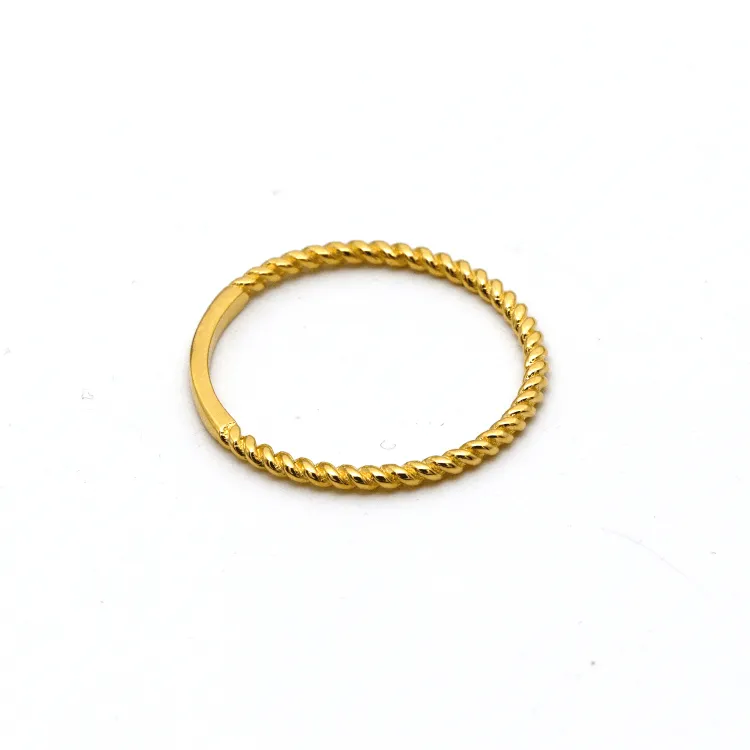 Real Gold Rope Twisted Ring 6590 (SIZE 5) R1734