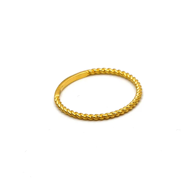 Real Gold Rope Twisted Ring 6590 (SIZE 5) R1734