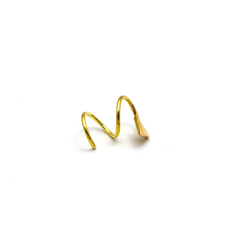 Real Gold Spiral Arrow Ear Piercing H 0407 E1819