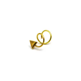 Real Gold Spiral Arrow Ear Piercing H 0407 E1819