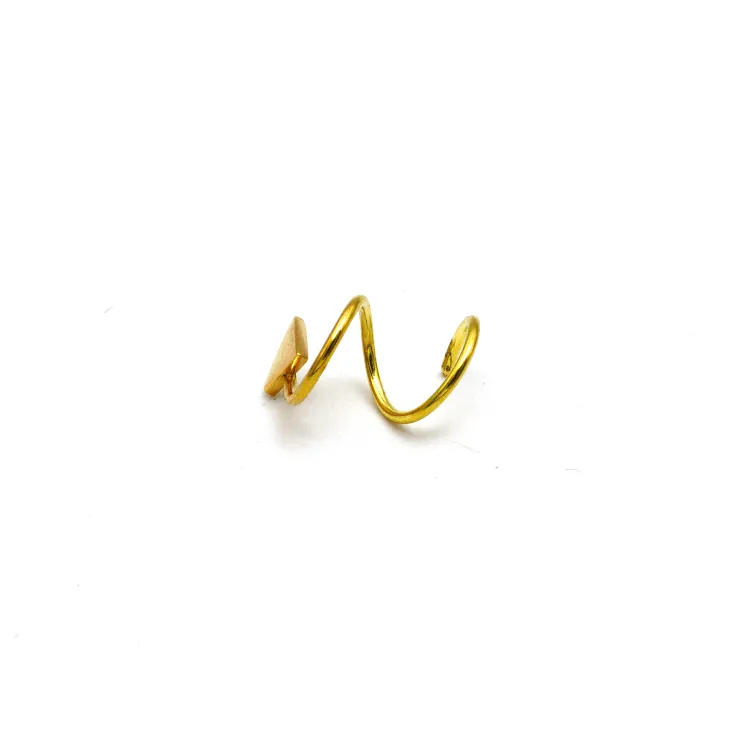 Real Gold Spiral Arrow Ear Piercing H 0407 E1819