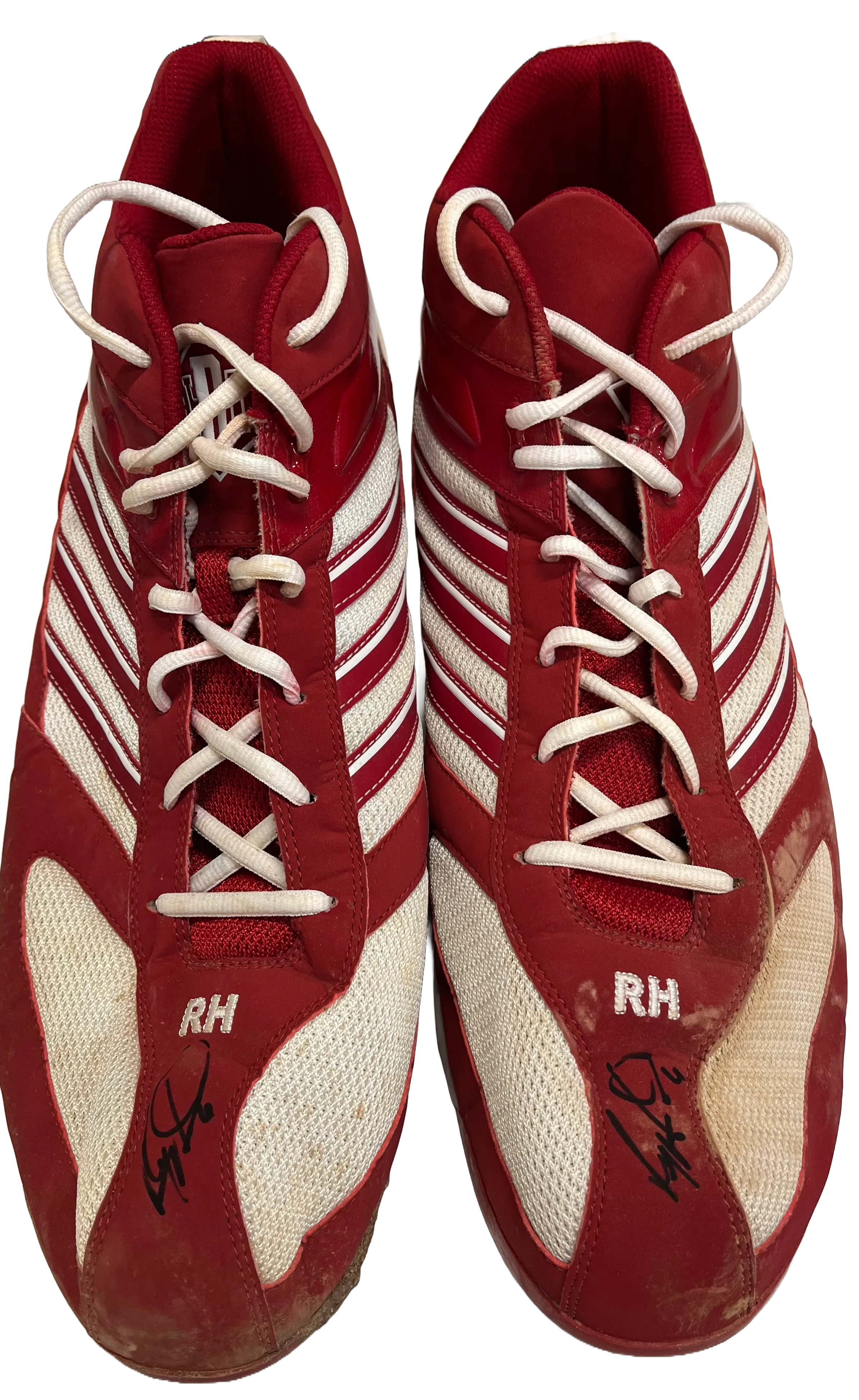 Ryan Howard Autographed Adidas Red/White Cleats - Player's Closet Project