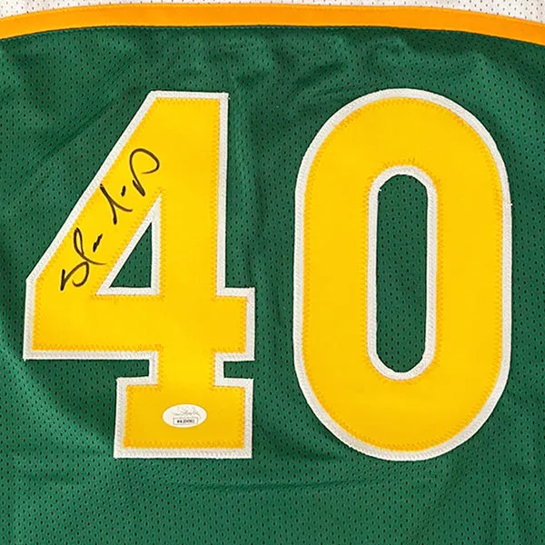 Shawn Kemp Signed Seattle Alternate Green Basketball Jersey (JSA)